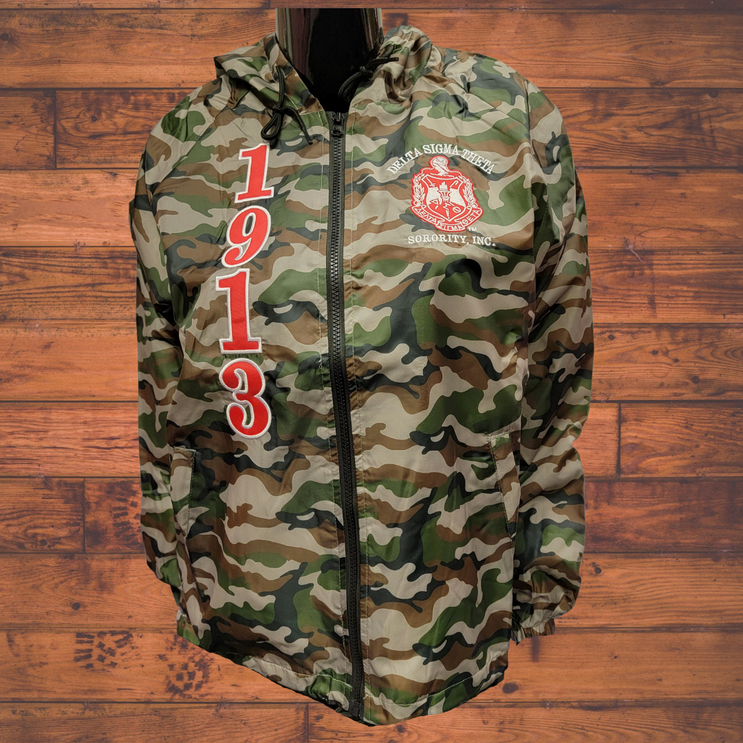 Delta Camouflage Hooded Windbreaker Jacket Buffalo Dallas