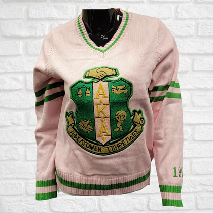 AKA Chenille V-neck Varsity Sweater