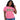 Dark-skinned female model wearing a cotton blend crewneck t-shirt featuring embroidered Greek letters on the chest.