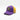 Full-body view of compact omega color block baseball cap on white surface, showing size and fabric texture with minimal shadows.