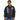 Black woman in a wind-resistant snap-front jacket featuring a stitched shield logo and comfortable hem.