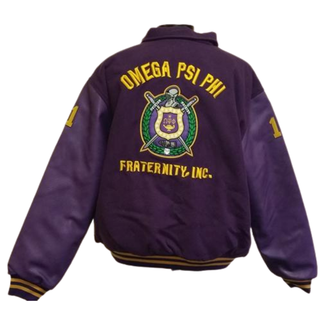 Fraternity Jacket - Personalized Alpha Phi Omega Baseball Jacket