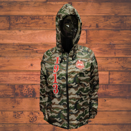 Delta Camouflage Hooded Windbreaker Jacket